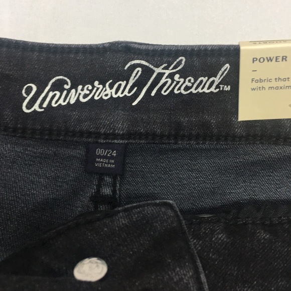 Universal Thread Womens  Black Denim  Midi  Shorts - Picture 3 of 14